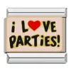 Charm I Love Parties van Italian Bracelet