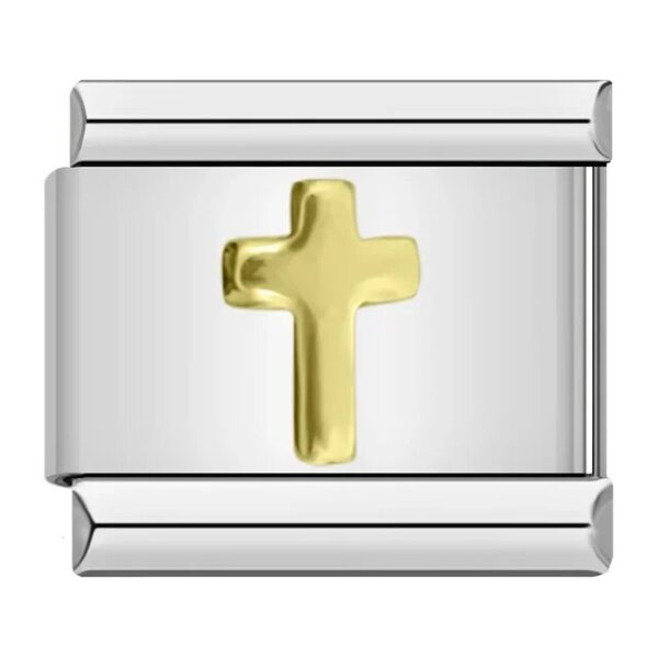 Charm Gold Kreuz aus italienischem Armband