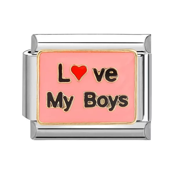 Charm Love my Boys from Italian Bracelet