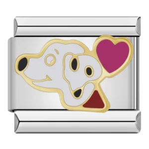 Charm Love Puppy Silber von Italian Bracelet