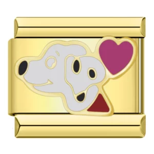 Charm Love Puppy Gold by Italian Bracelet