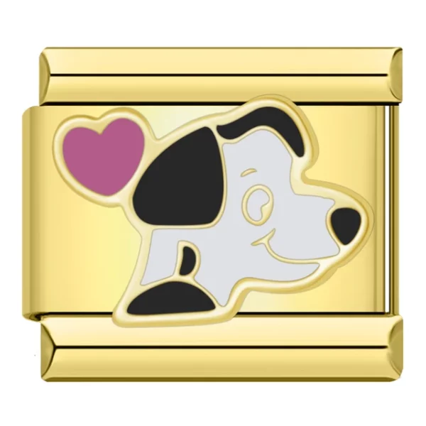 Charm Puppy Love Gold by Italian Bracelet