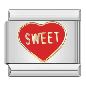 Charm Sweet Heart Silver van Italian Bracelet