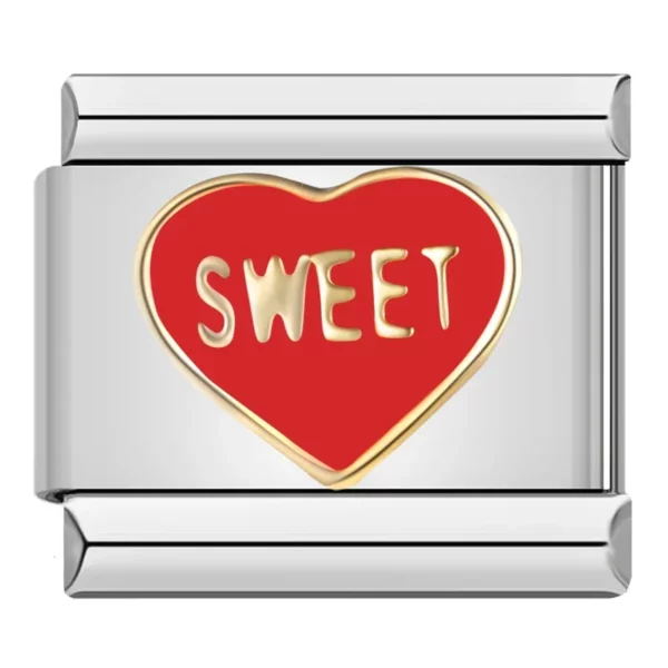 Charm Sweet Heart Silver from Italian Bracelet