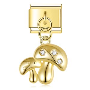 Charm Paddenstoelen Goud van Italian Bracelet