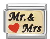 Charm Mr. & Mrs. Smith van Italian Bracelet