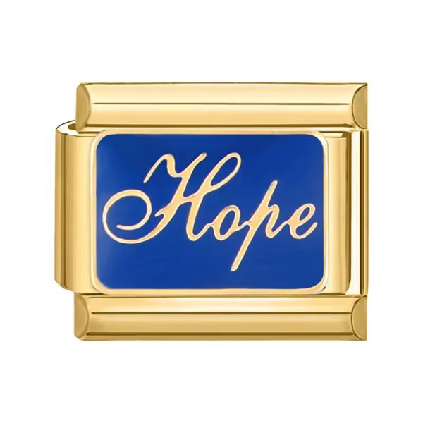 Charm Hope Goud van Italian Braclelet