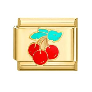 Charm Cherries Gold from Italian Bracelet