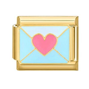 Charm Love Letter Gold by Italian Bracelet