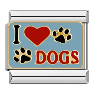 Charm I Love Dogs van Italian Bracelet