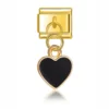 Charm Pure Black Heart von Italian Bracelet