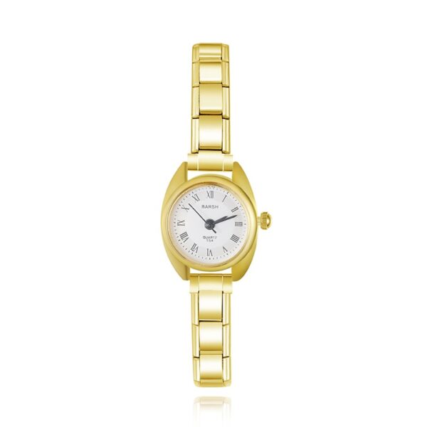 Horloge Mini Rond Goud van Italian Bracelet