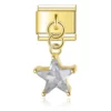 Charm Crystal Encrusted Star Gold van Italian Bracelet