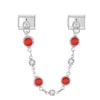Charm Chain of red crystals silver van Italian Bracelet