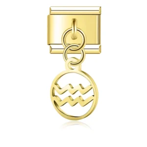 Charm Aquarius - Waterman Sterrenbeeld van Italian Bracelet