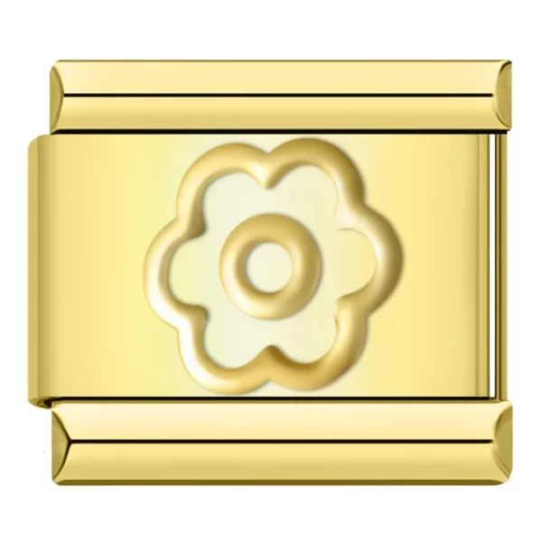 Charm Bloemetje Goud van Italian Bracelet