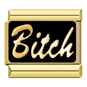 Charm Bitch Goud van Italian Bracelet