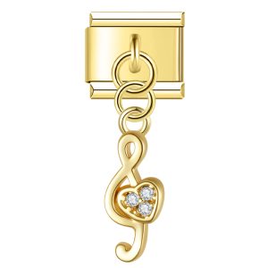 "Charm Crystal Music" Italian Bracelet