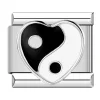 Yin-Yang-Herz-Anhänger aus Silber von Italian Bracelet