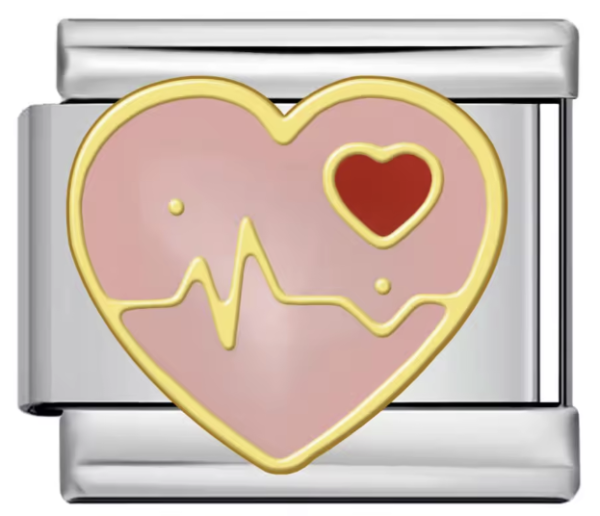 Charm Heartbeat zilver van Italian Bracelet