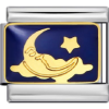 Charm „Sleepy Moon“ aus Silber von Italian Bracelet