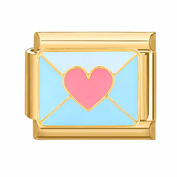 Charm Love Letter goud van Italian Bracelet
